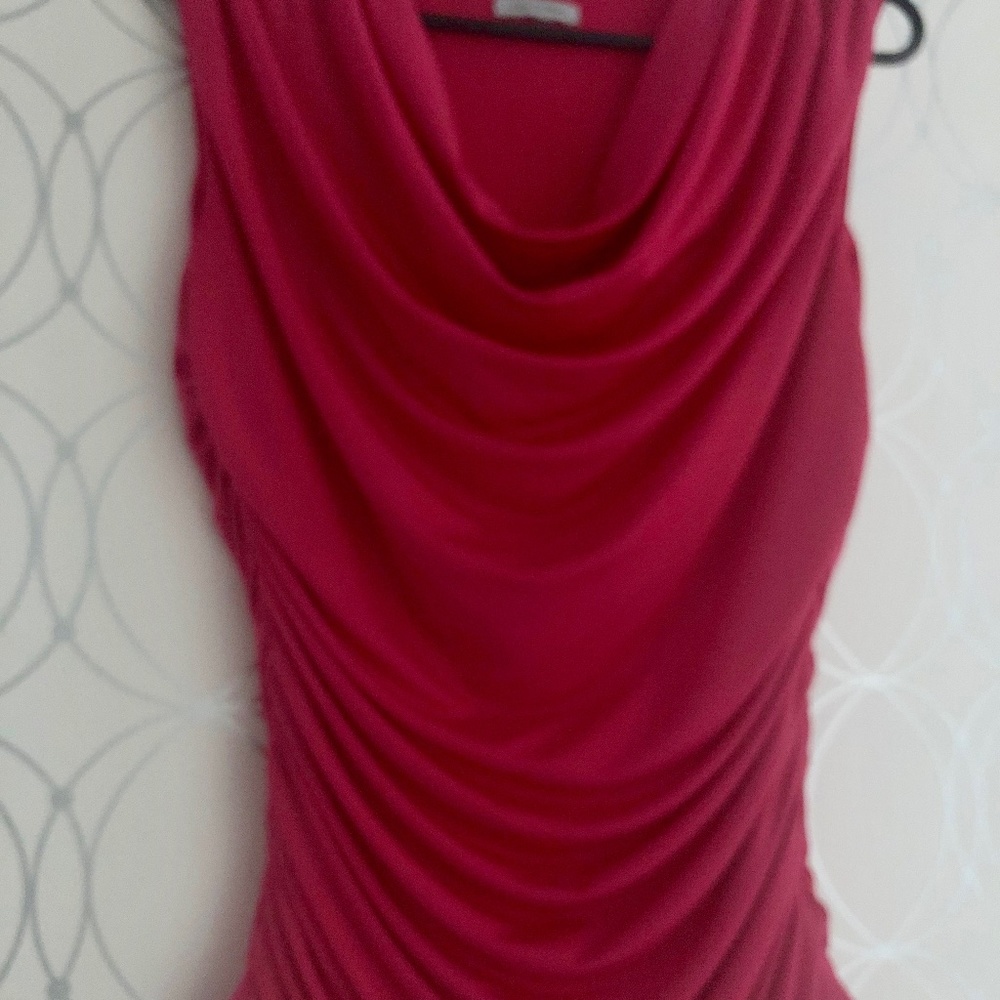 Linea Domani Fuchsia Ruched Shirt - Picture 5 of 7